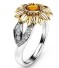 Dámsky krištáľový prsteň v tvare kvety J3200 oranžová
