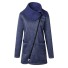 Dámský módní kabát s límcem J1214 modrá