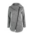 Dámský módní kabát s límcem J1214 šedá