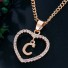Dámsky náhrdelník písmeno v srdci C