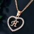 Dámský náhrdelník písmeno v srdci H
