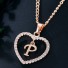 Dámský náhrdelník písmeno v srdci P