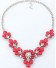 Dámský náhrdelník s barevnými květinami J843 červená