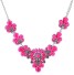 Dámský náhrdelník s barevnými květinami J843 růžová