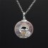 Dámský náhrdelník s kulatým přívěskem D676 světle růžová