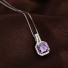 Dámský náhrdelník s přívěskem D846 fialová