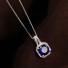 Dámský náhrdelník s přívěskem D846 tmavě modrá