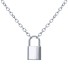 Dámsky náhrdelník se zámkem D54 stříbrná