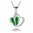 Dámský náhrdelník ve tvaru srdce zelená