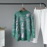 Dámský oversize svetr s potiskem zelená