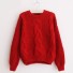 Dámsky pletený sveter G290 červená