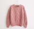 Dámsky pletený sveter G290 ružová