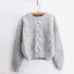 Dámsky pletený sveter G290 sivá