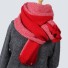 Dámsky pletený zimný šál J3189 červená