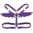 Dámský postroj s křídly fialová