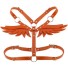 Dámský postroj s křídly oranžová