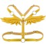 Dámský postroj s křídly žlutá