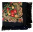 Dámský šátek s květinami J3277 černá