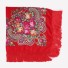 Dámský šátek s květinami J3277 červená