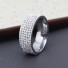 Dámský snubní prsten s kamínky J1222 stříbrná