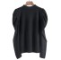 Dámsky sveter s naberanými rukávmi čierna