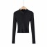 Dámsky sveter so zipsom G273 čierna