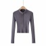 Dámsky sveter so zipsom G273 sivá