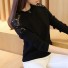 Dámský svetr s krajkou G419 černá