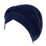 Dámský turban s copánkem tmavě modrá