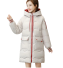 Dámský zimní kabát s kapucí bílá
