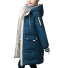 Dámský zimní kabát s kapucí modrá