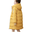 Dámský zimní kabát s kapucí žlutá