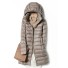 Dámský zimní kabát se sundavací kapucí béžova