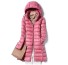 Dámský zimní kabát se sundavací kapucí světle růžová