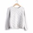 Dámsky zimný pletený sveter J2864 biela