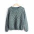 Dámsky zimný pletený sveter J2864 zelená