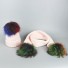 Dámsky zimný set čiapka s šálom svetlo ružová