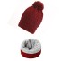 Dámsky zimný set čiapky a nákrčník tmavo červená