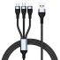 Daten-USB-Kabel 3 in 1 P3967 schwarz