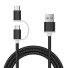 Daten-USB-Kabel Micro USB / USB-C K555 schwarz