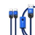 Datenkabel 2x Apple Lightning / USB blau