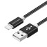 Dátový kábel pre Apple Lightning na USB 10 ks čierna