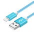 Dátový kábel pre Apple Lightning na USB 10 ks modrá