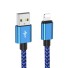 Dátový kábel pre Apple Lightning na USB K683 modrá
