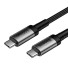 Datový kabel USB-C s podporou video výstupu stříbrná