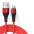 Dátový kábel USB / Lightning 2 ks červená