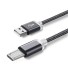 Dátový kábel USB / Micro USB predĺžený konektor čierna