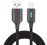 Datový kabel USB na Micro USB / USB-C K625 černá