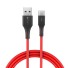 Dátový kábel USB na USB-C 90 cm červená