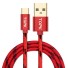 Dátový kábel USB na USB-C K491 červená